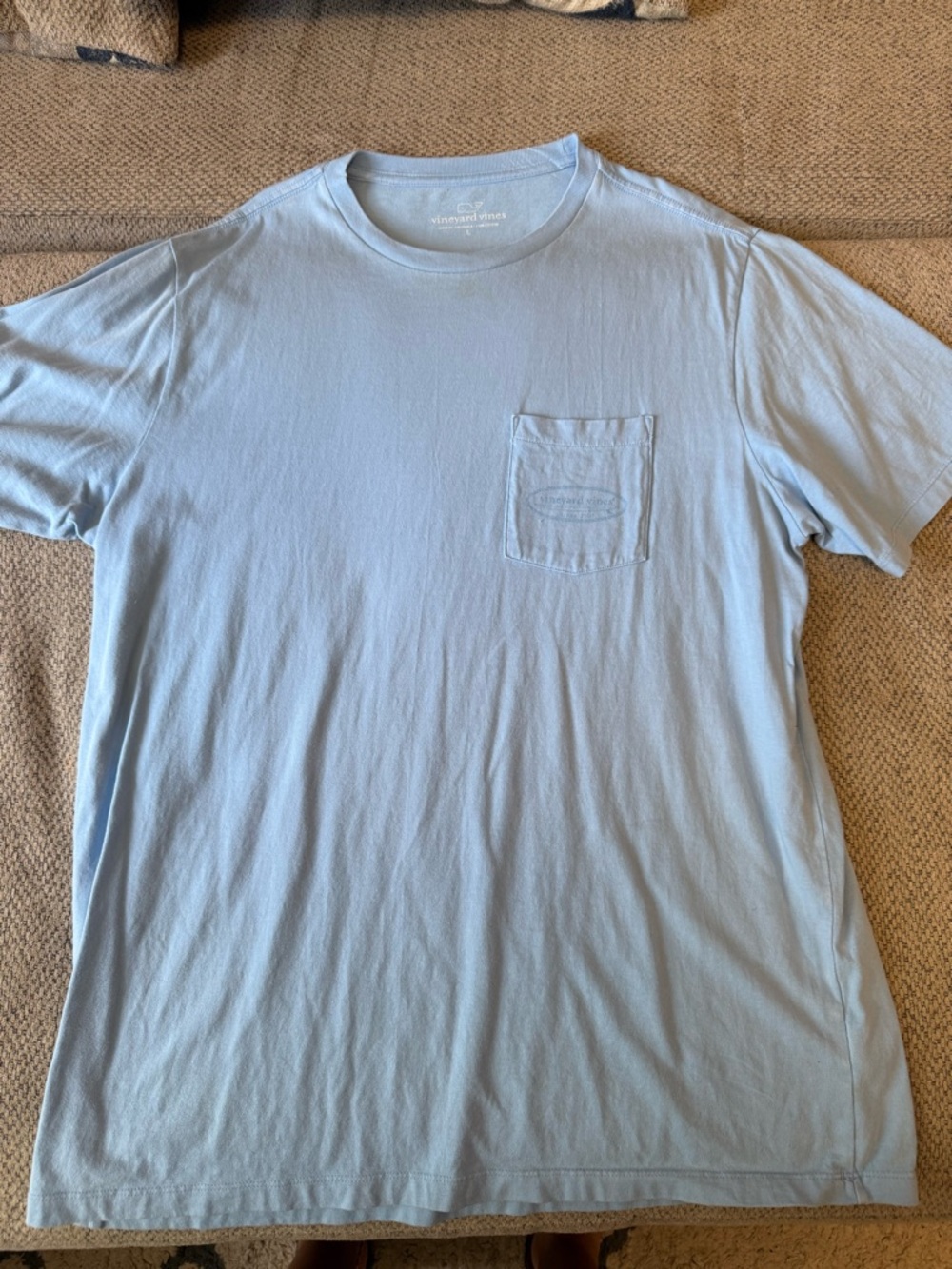 Vineyard Vines Light Blue Pocket Crew Tee - Men